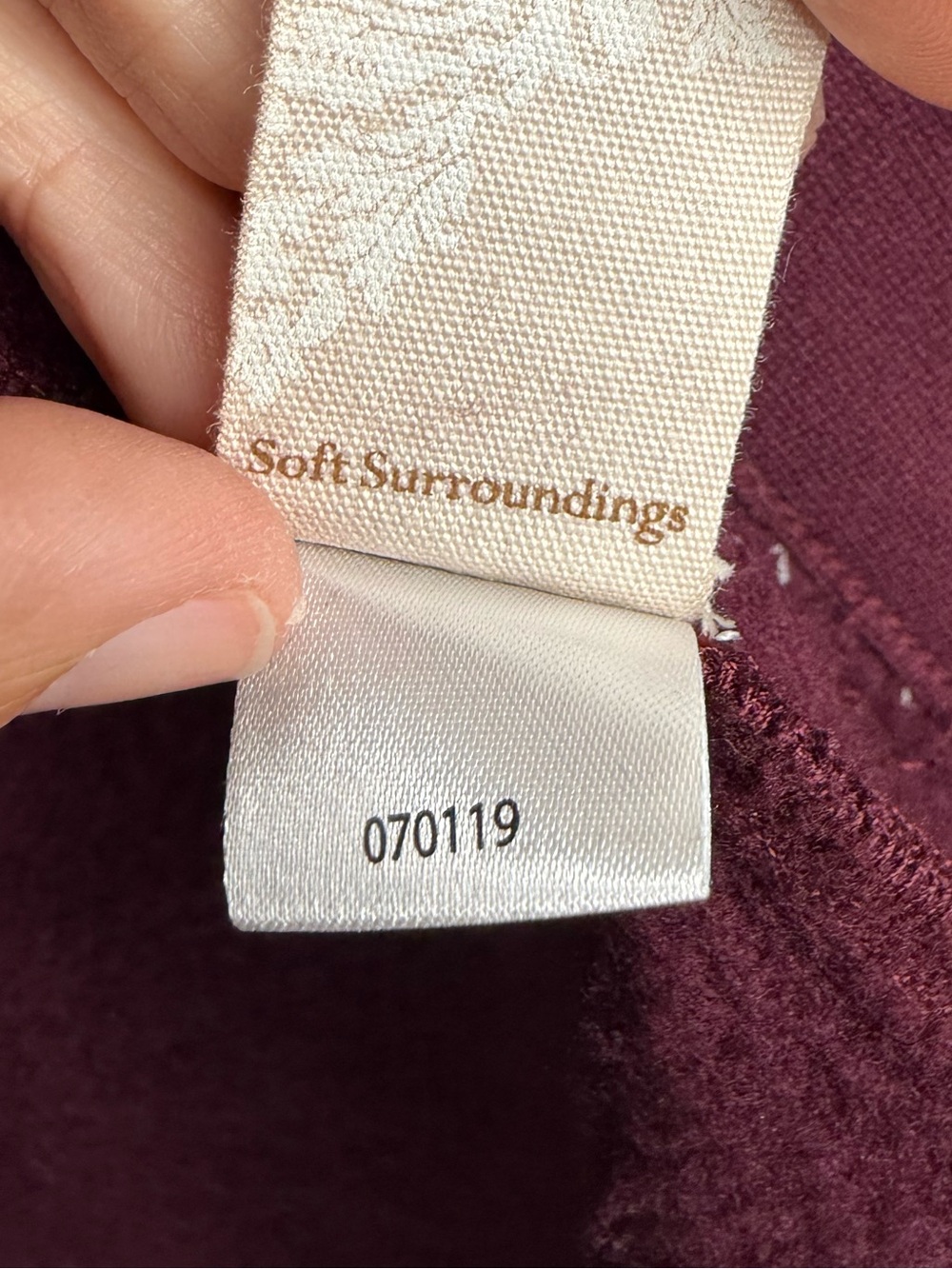 Soft Surroundings Embroidered Open Front Cardigan Kimono Fleece XS - Picture 7 of 10